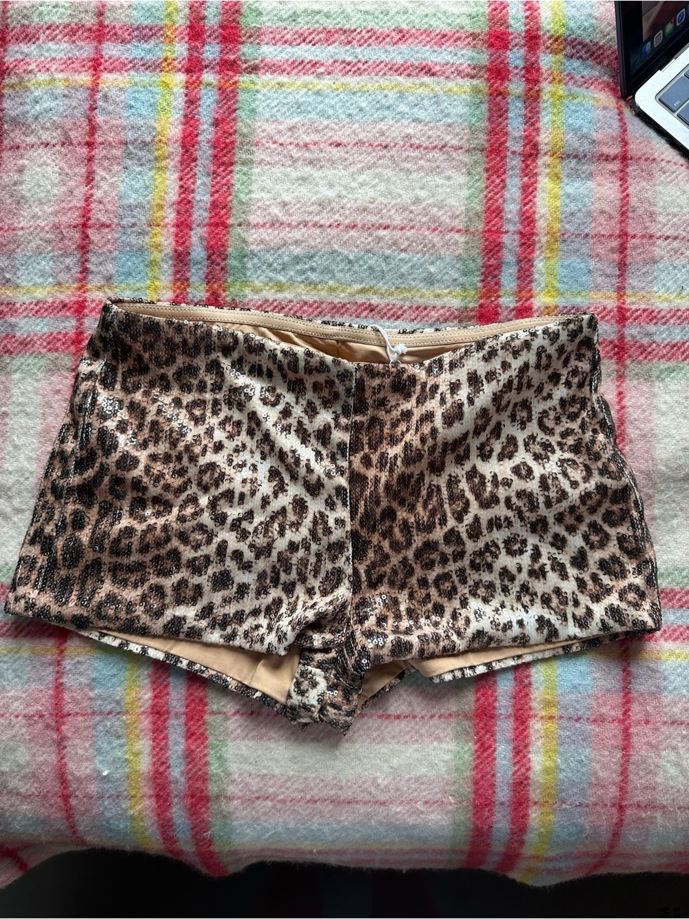Peppermayo Leopard Sequin Mini Shorts - NWT